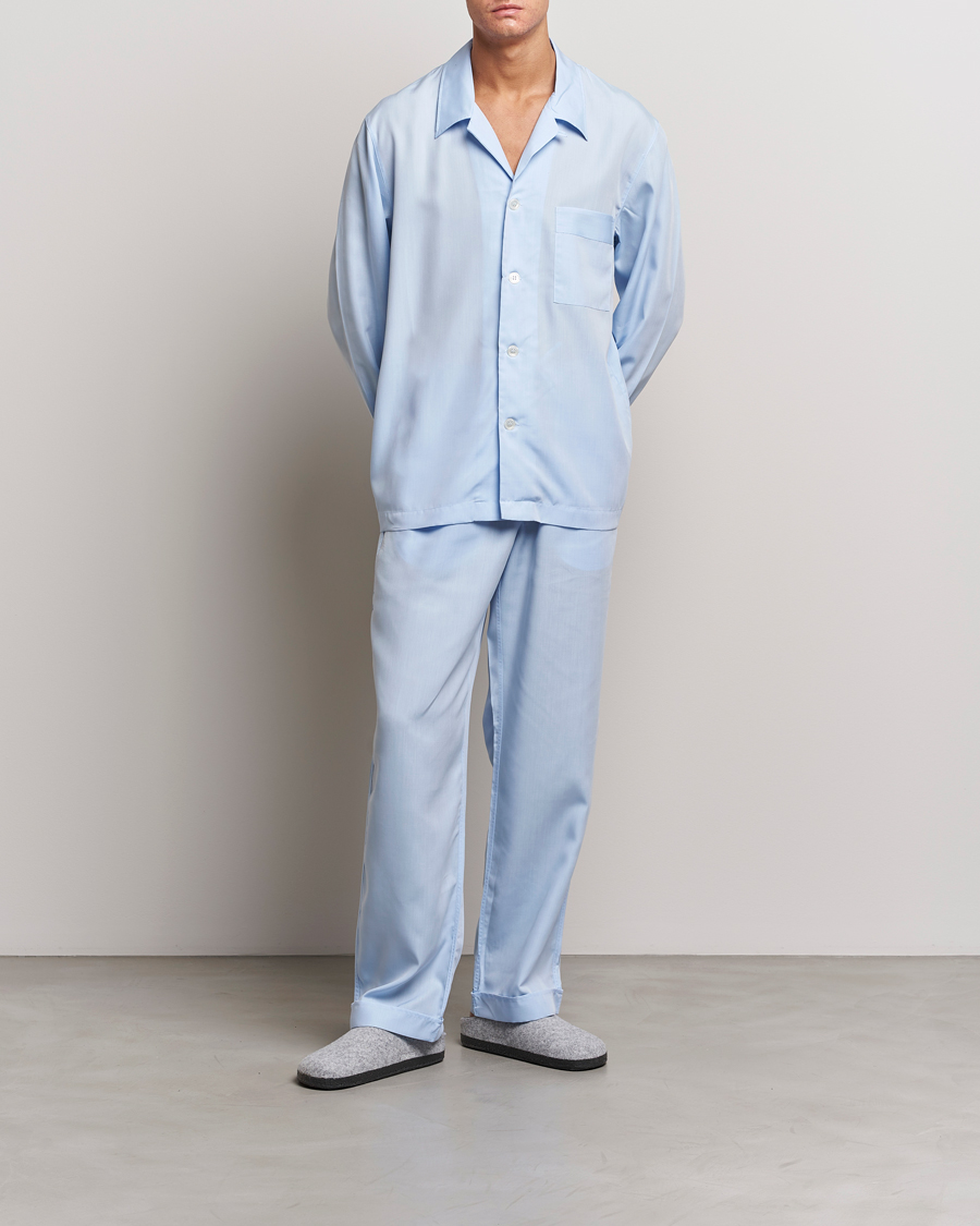 Herre | Pyjamaser og badekåper | CDLP | Long Sleeve Pyjama Shirt Sky Blue