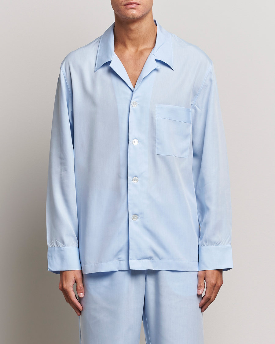 Herre | Pyjamaser | CDLP | Long Sleeve Pyjama Shirt Sky Blue