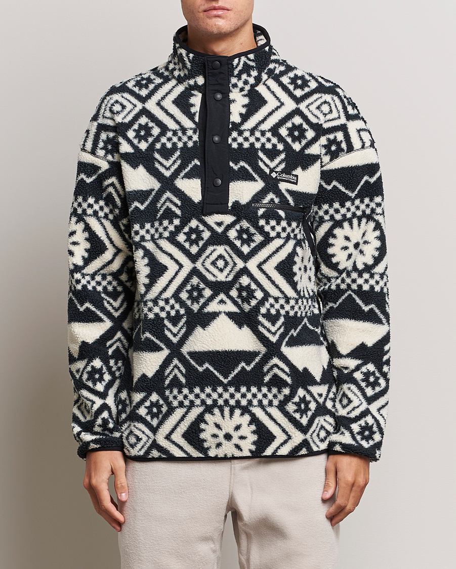 Herre | Active | Columbia | Helvetia Half Snap Fleece Black Checkered
