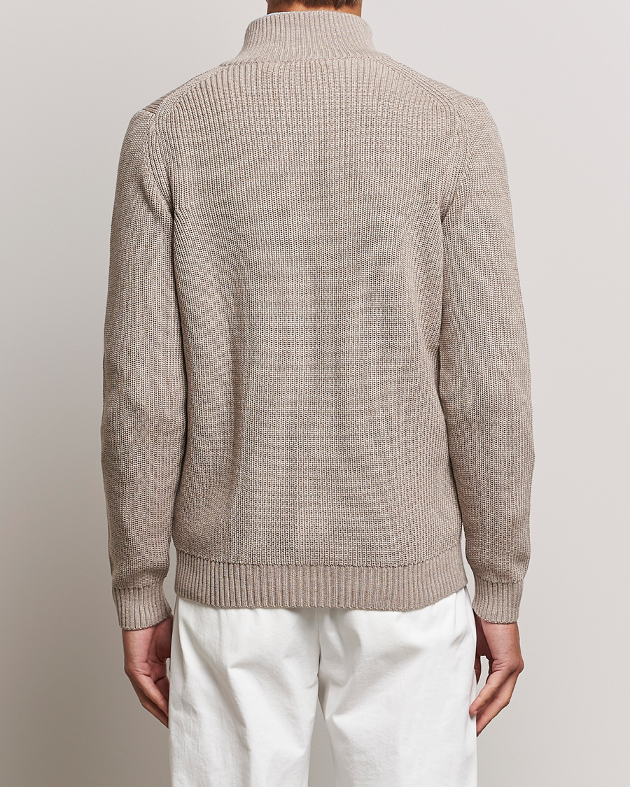 Herre | Gensere | Stenströms | Half Card Heavy Merino Cardigan Beige