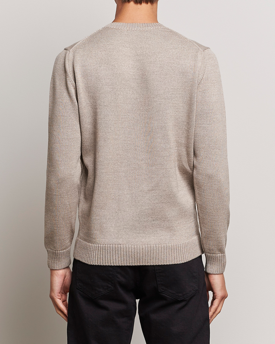 Herre | Gensere | Stenströms | Chunky Merino Crew Neck Beige