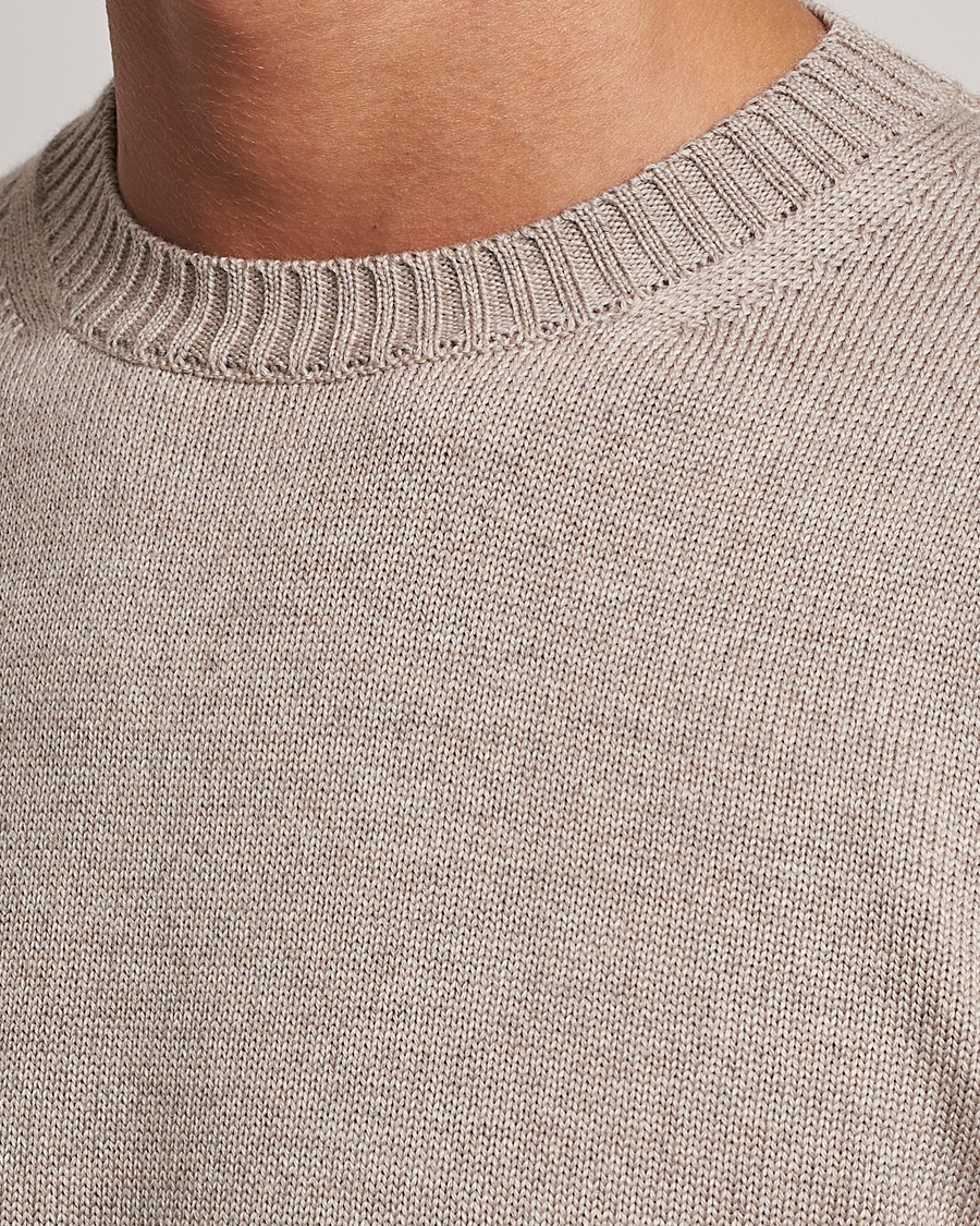 Herre | Gensere | Stenströms | Chunky Merino Crew Neck Beige
