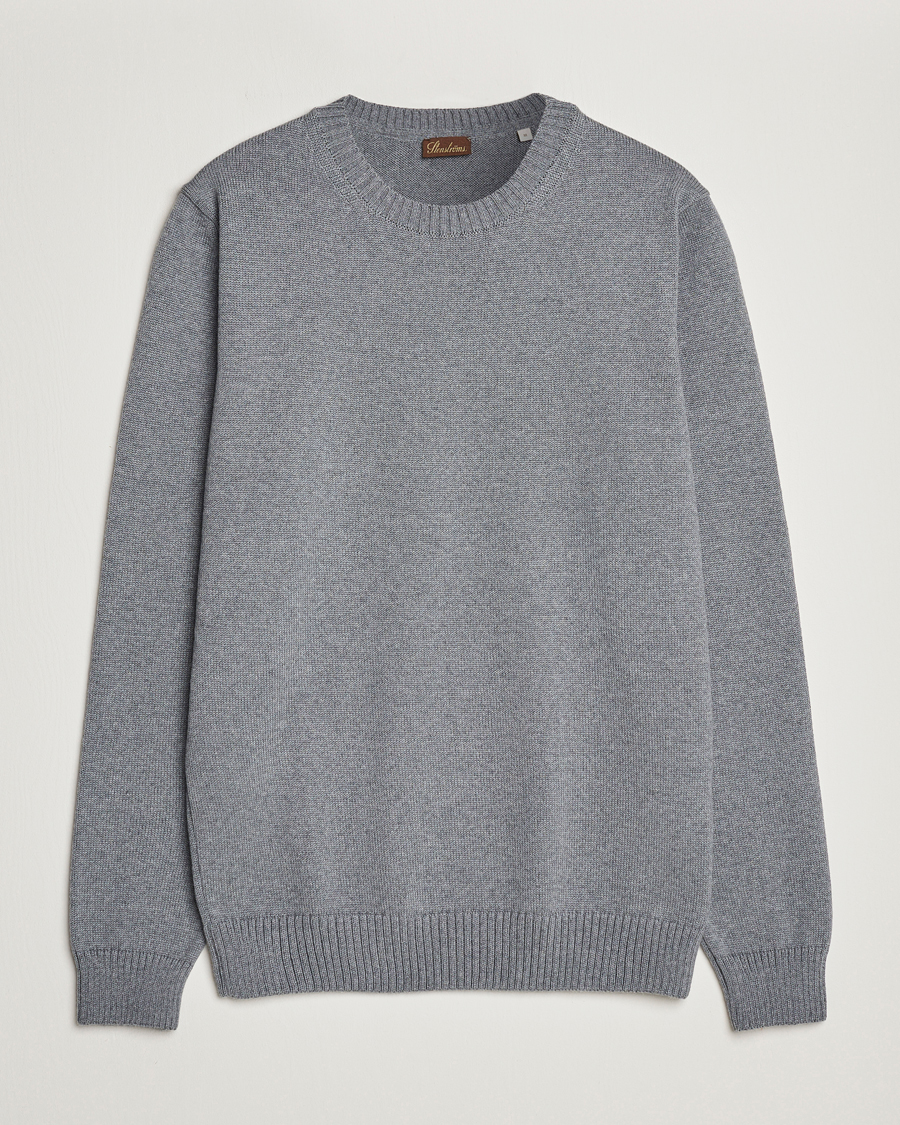 Herre | Gensere | Stenströms | Chunky Merino Crew Neck Grey