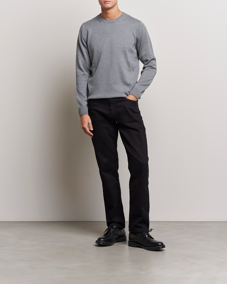 Herre | Gensere | Stenströms | Chunky Merino Crew Neck Grey