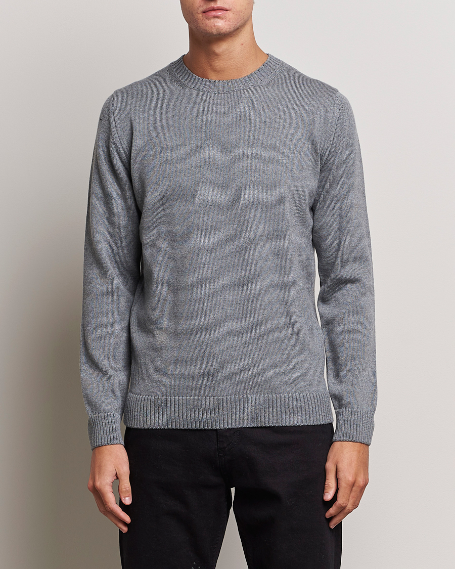 Herre | Gensere | Stenströms | Chunky Merino Crew Neck Grey