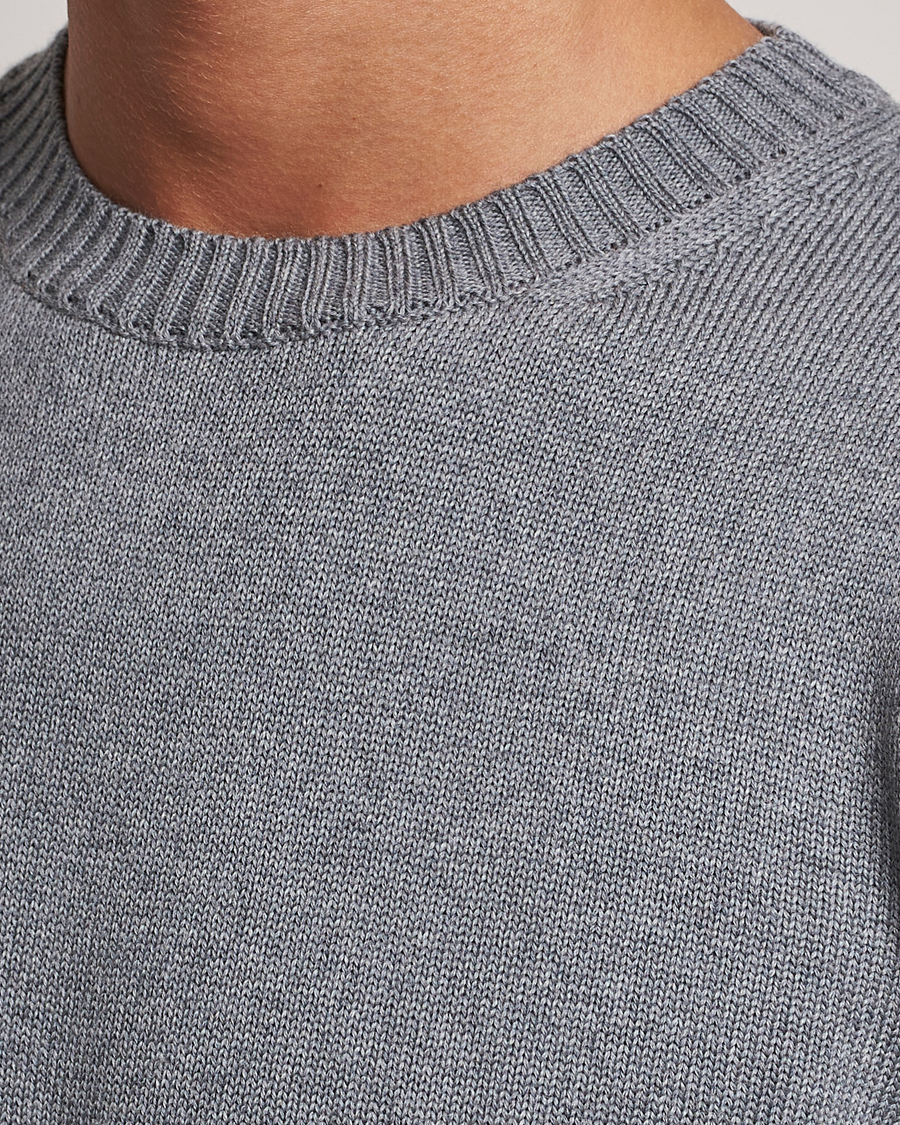 Herre | Gensere | Stenströms | Chunky Merino Crew Neck Grey