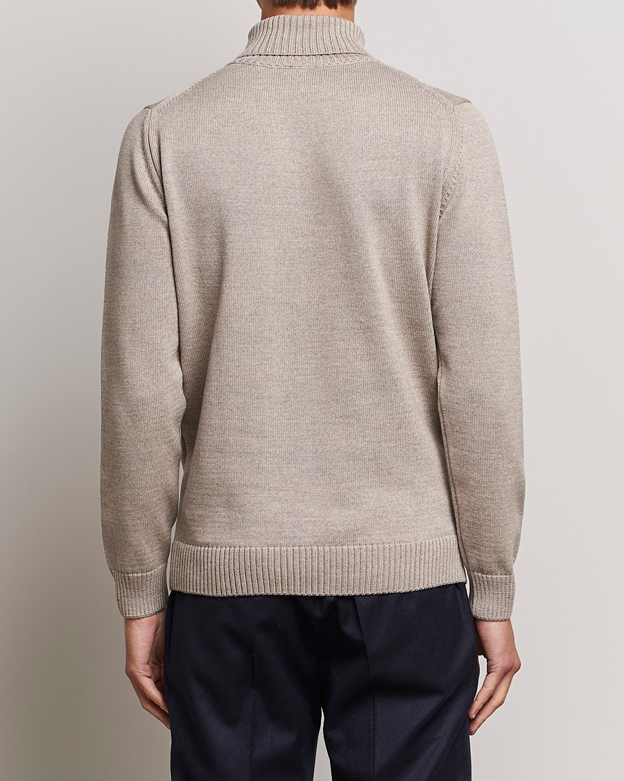 Herre | Gensere | Stenströms | Chunky Merino Rollneck Beige