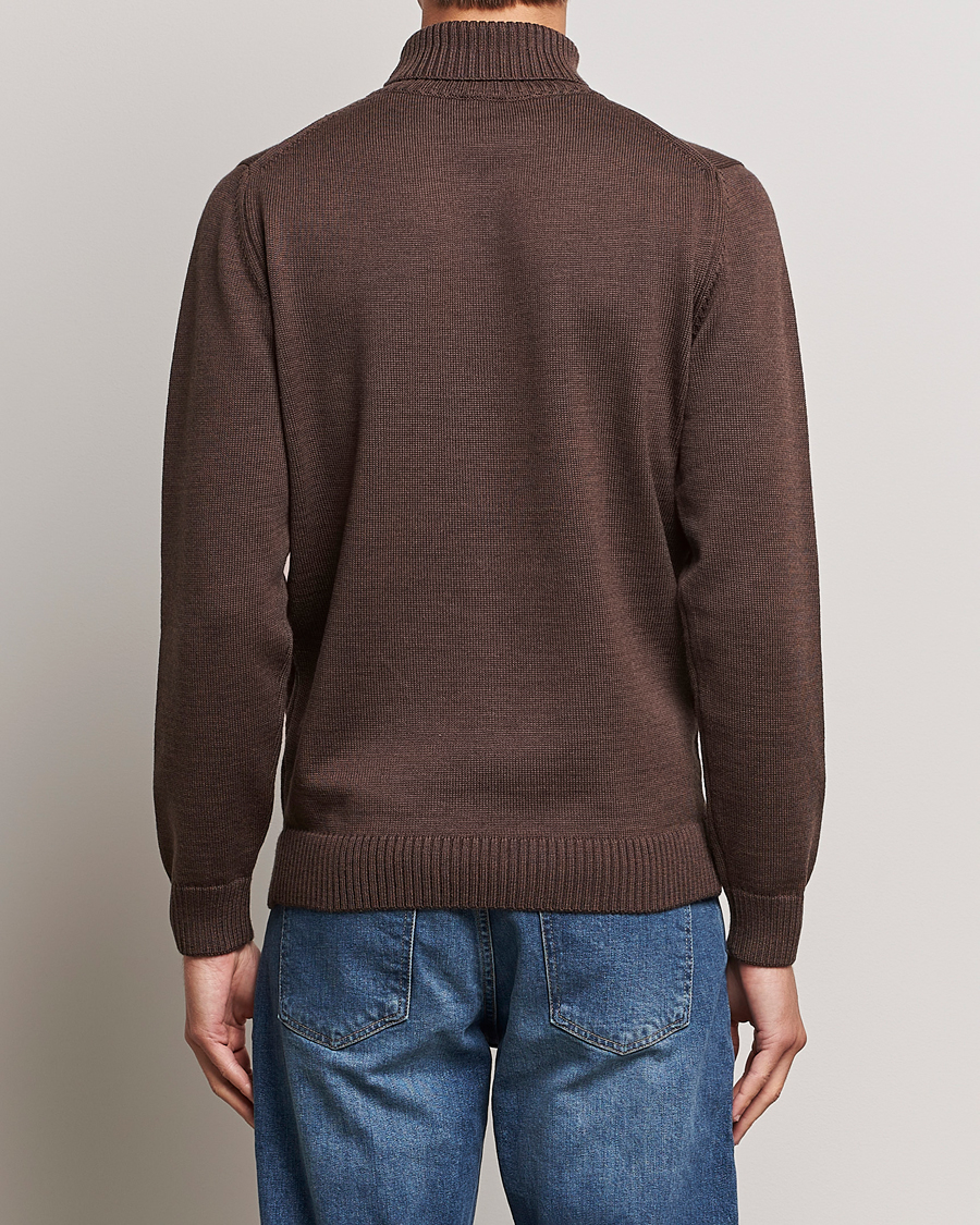 Herre | Gensere | Stenströms | Chunky Merino Rollneck Brown