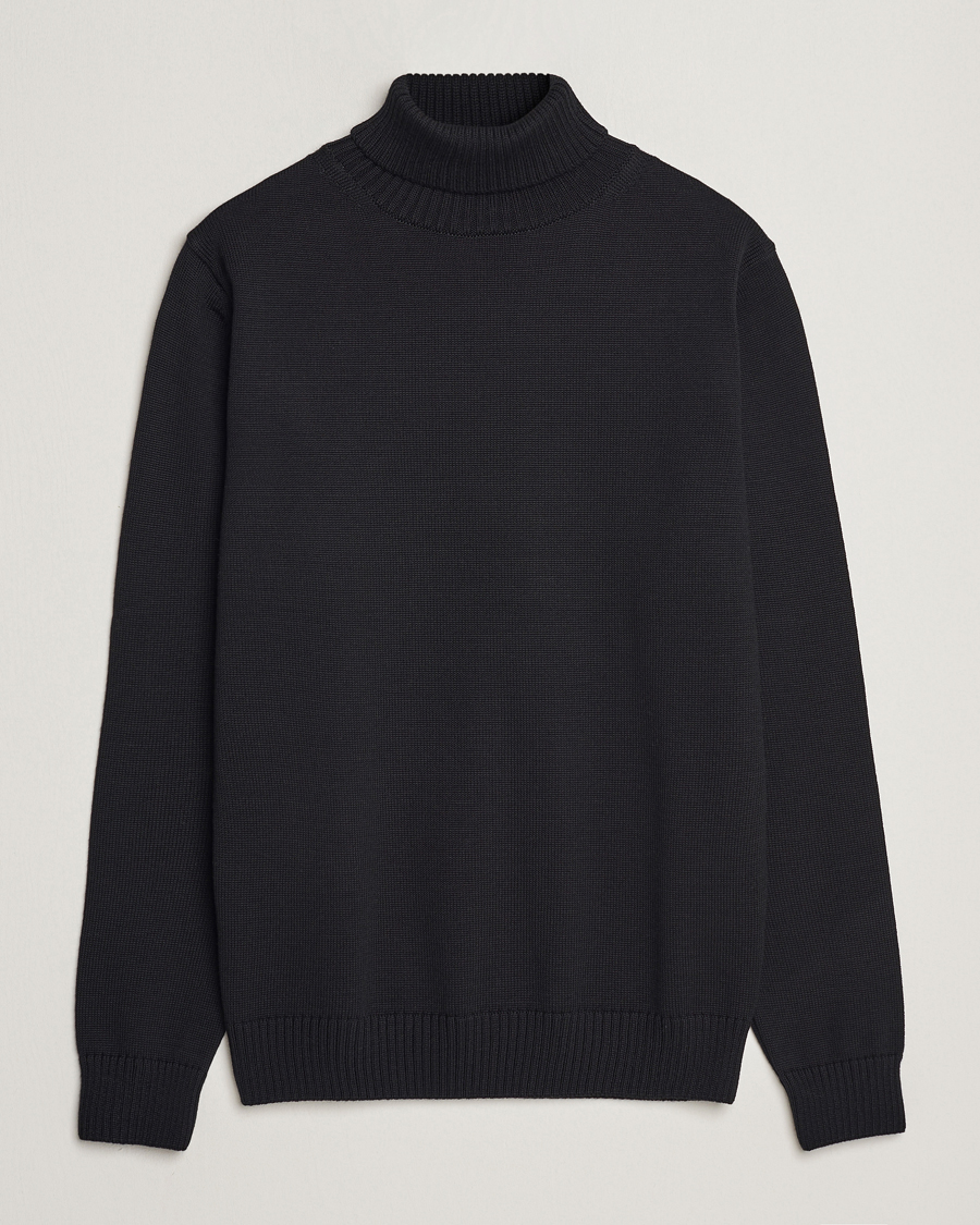 Herre | Gensere | Stenströms | Chunky Merino Rollneck Black