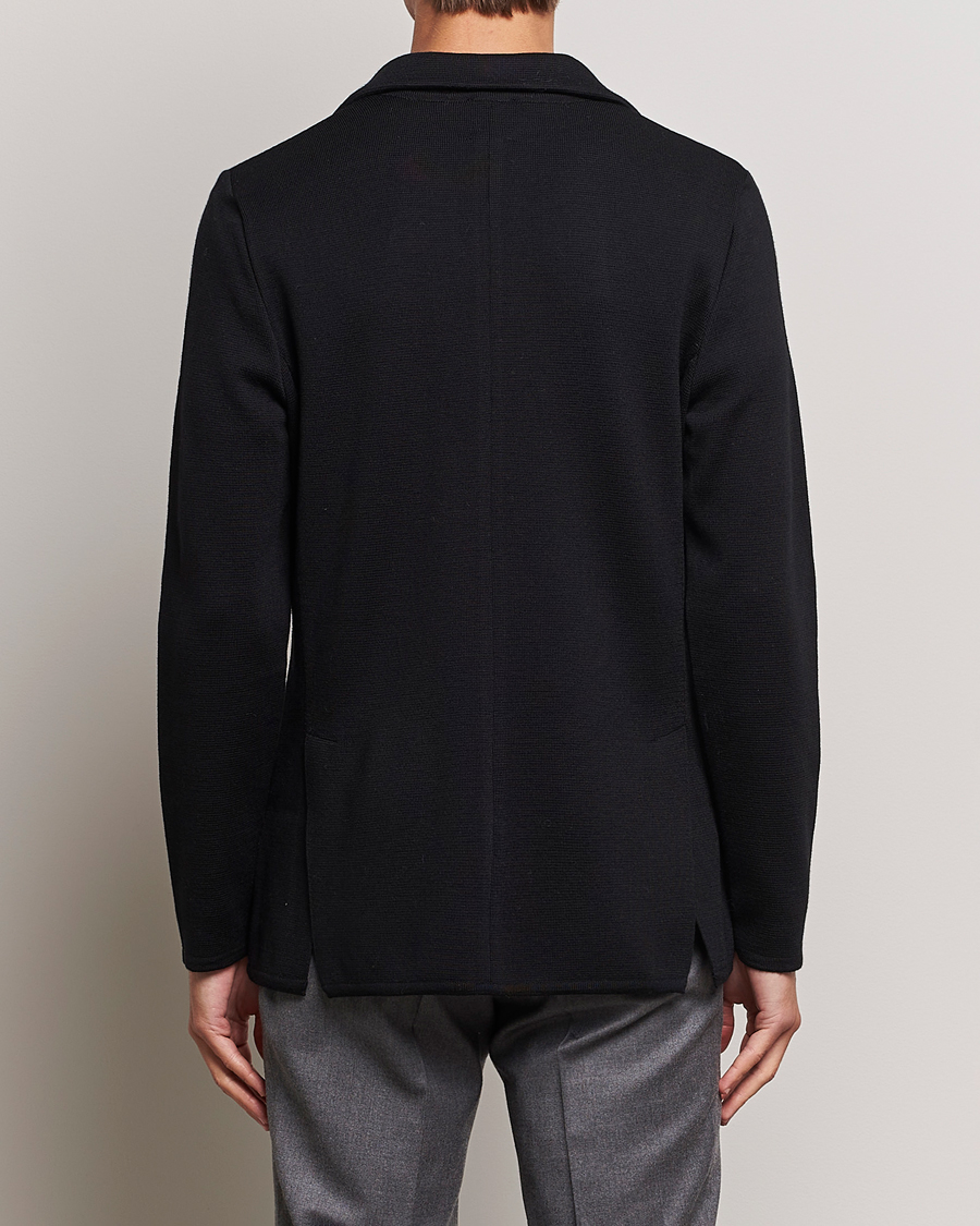 Herre | Dressjakker | Stenströms | Milano Knitted Merino Blazer Black