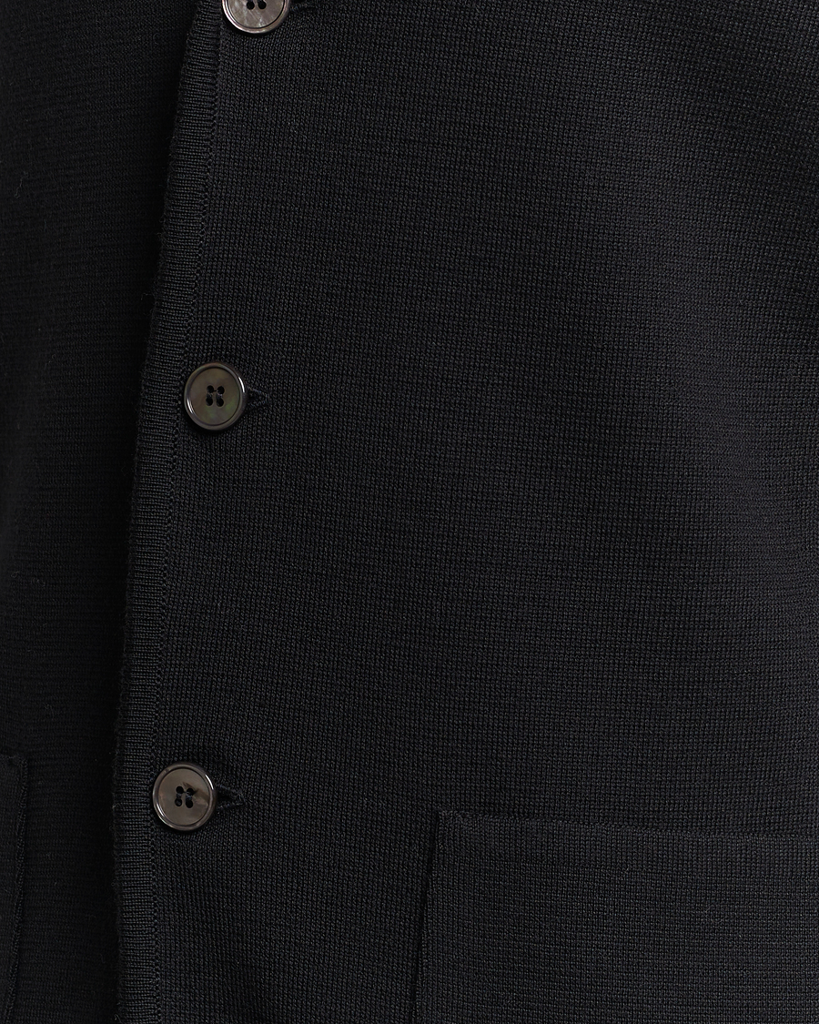 Herre | Dressjakker | Stenströms | Milano Knitted Merino Blazer Black