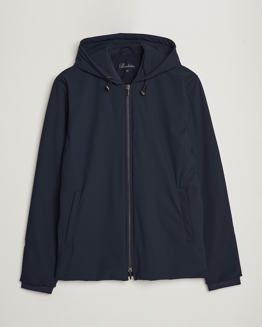 Herre | Jakker | Stenströms | Active Jersey Leisure Hood Jacket Navy