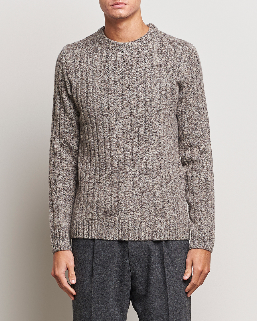 Herre |  | Stenströms | Super Geelong Merino Crewneck Brown