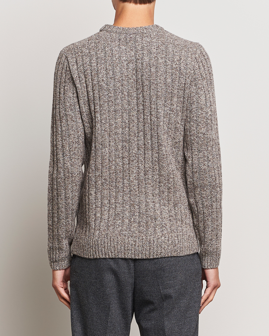 Herre | Gensere | Stenströms | Super Geelong Merino Crewneck Brown
