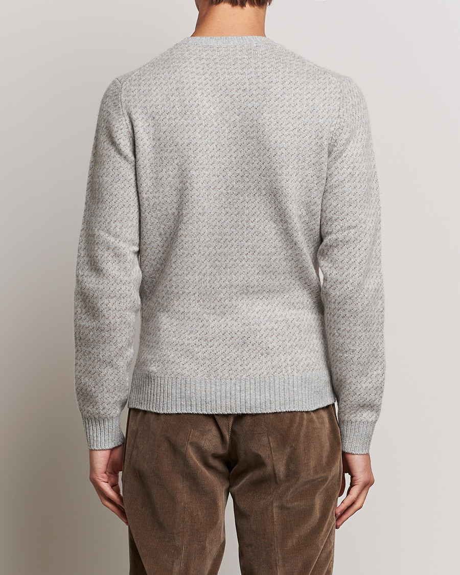 Herre | Gensere | Stenströms | Patterned Yak Merino Crewneck Grey