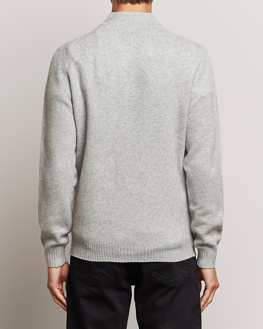 Herre | Gensere | Stenströms | Patterned Yak Merino Half-Zip Grey