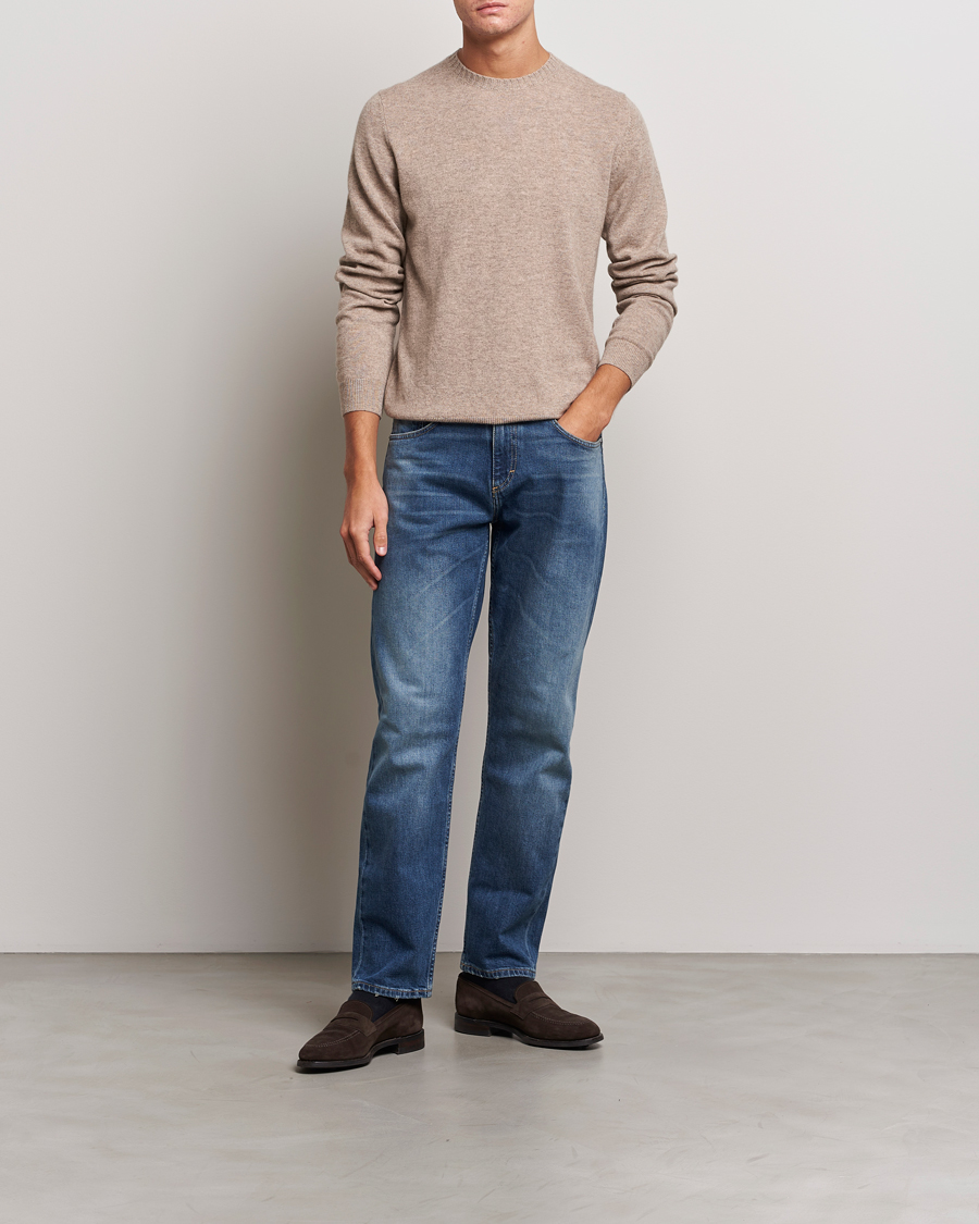 Herre | Gensere | Stenströms | Cashmere Crewneck Beige