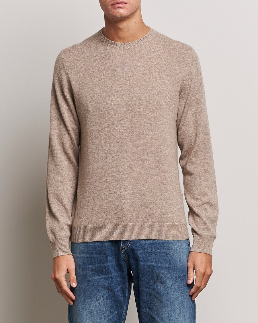 Herre | Gensere | Stenströms | Cashmere Crewneck Beige