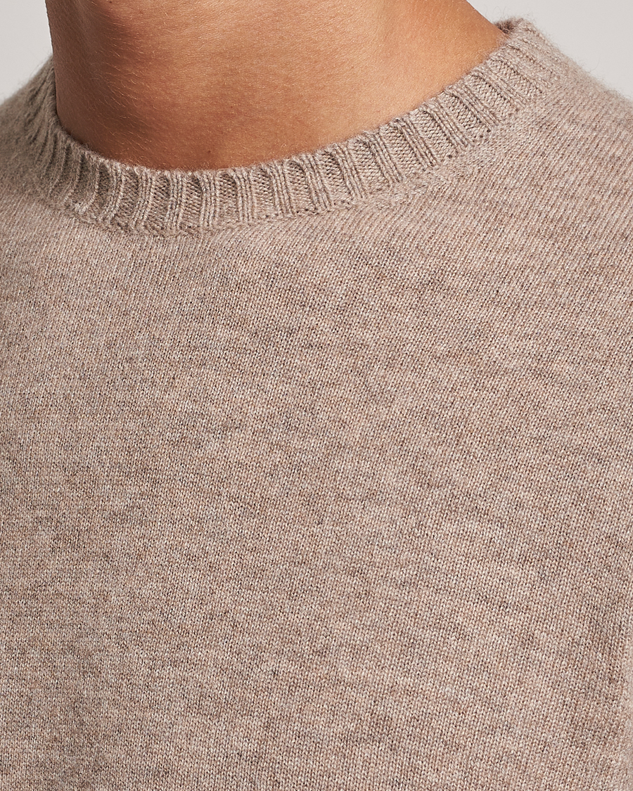 Herre | Gensere | Stenströms | Cashmere Crewneck Beige
