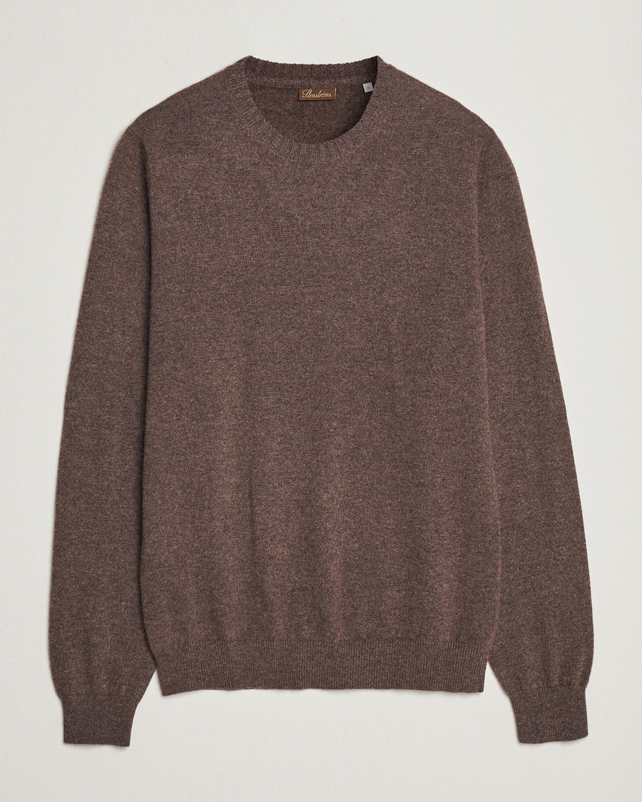 Herre | Gensere | Stenströms | Cashmere Crewneck Brown