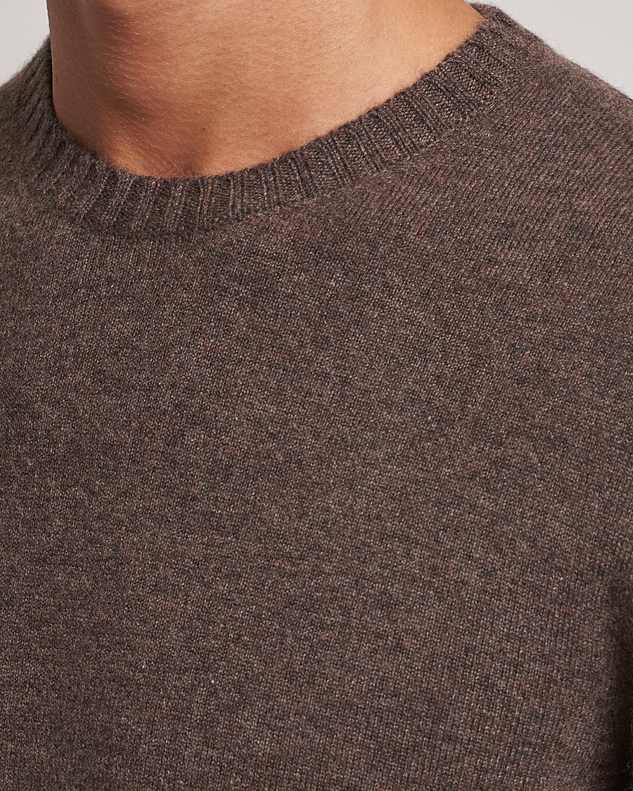 Herre | Gensere | Stenströms | Cashmere Crewneck Brown
