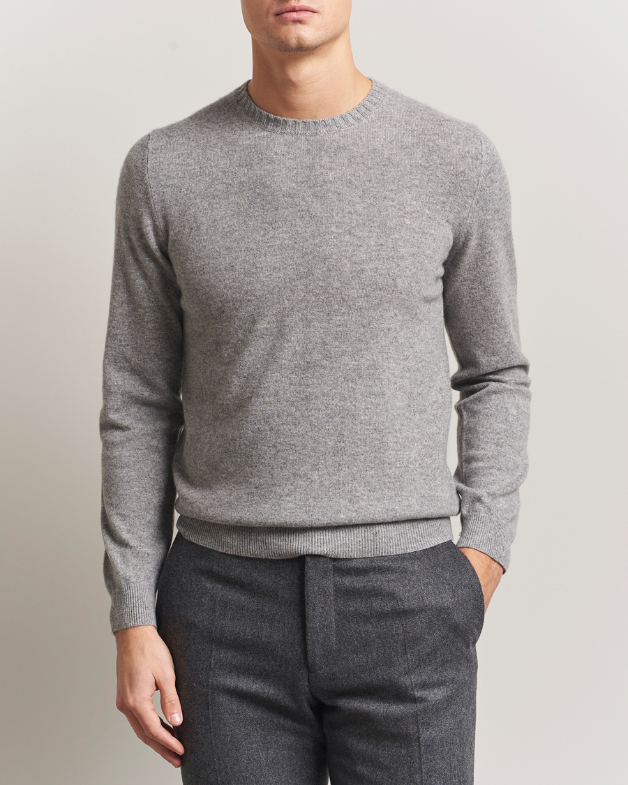Herre | Gensere | Stenströms | Cashmere Crewneck Grey