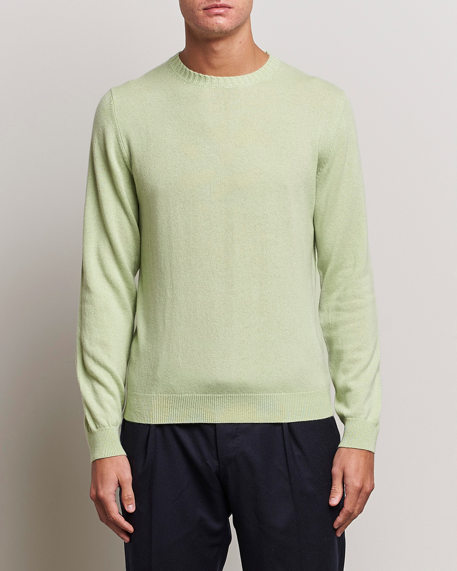 Herre |  | Stenströms | Cashmere Crewneck Soft Green