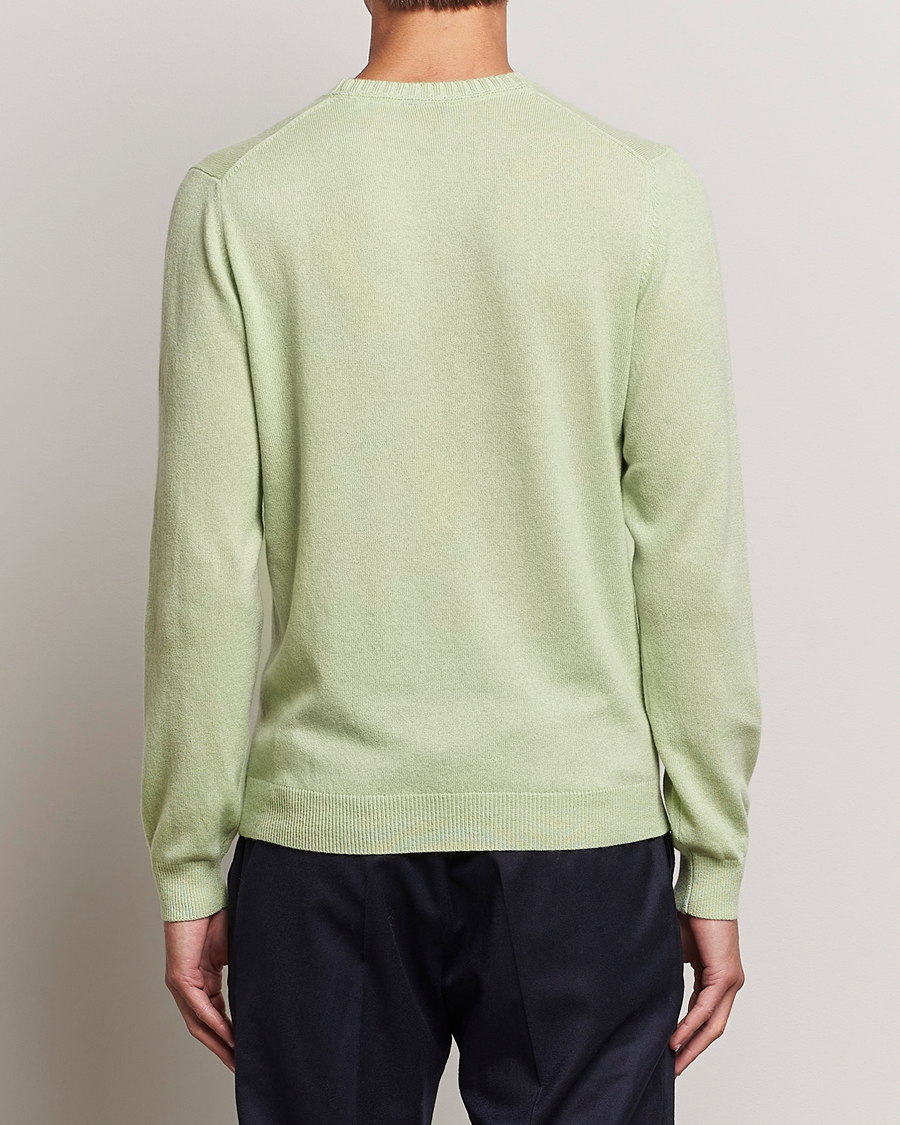 Herre | Gensere | Stenströms | Cashmere Crewneck Soft Green