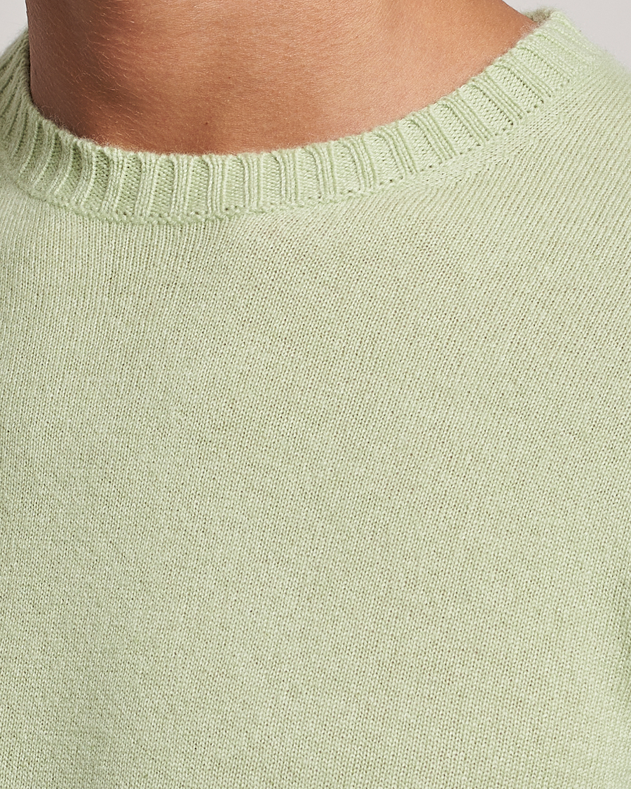 Herre | Gensere | Stenströms | Cashmere Crewneck Soft Green
