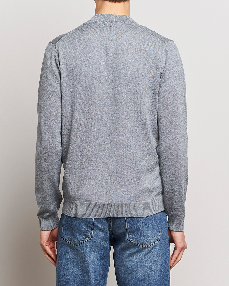 Herre | Gensere | Stenströms | Merino Full Zip Grey