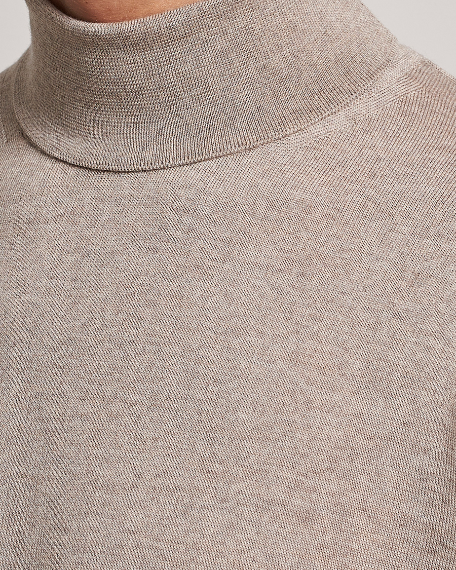 Herre | Gensere | Stenströms | Fine Merino Rollneck Beige