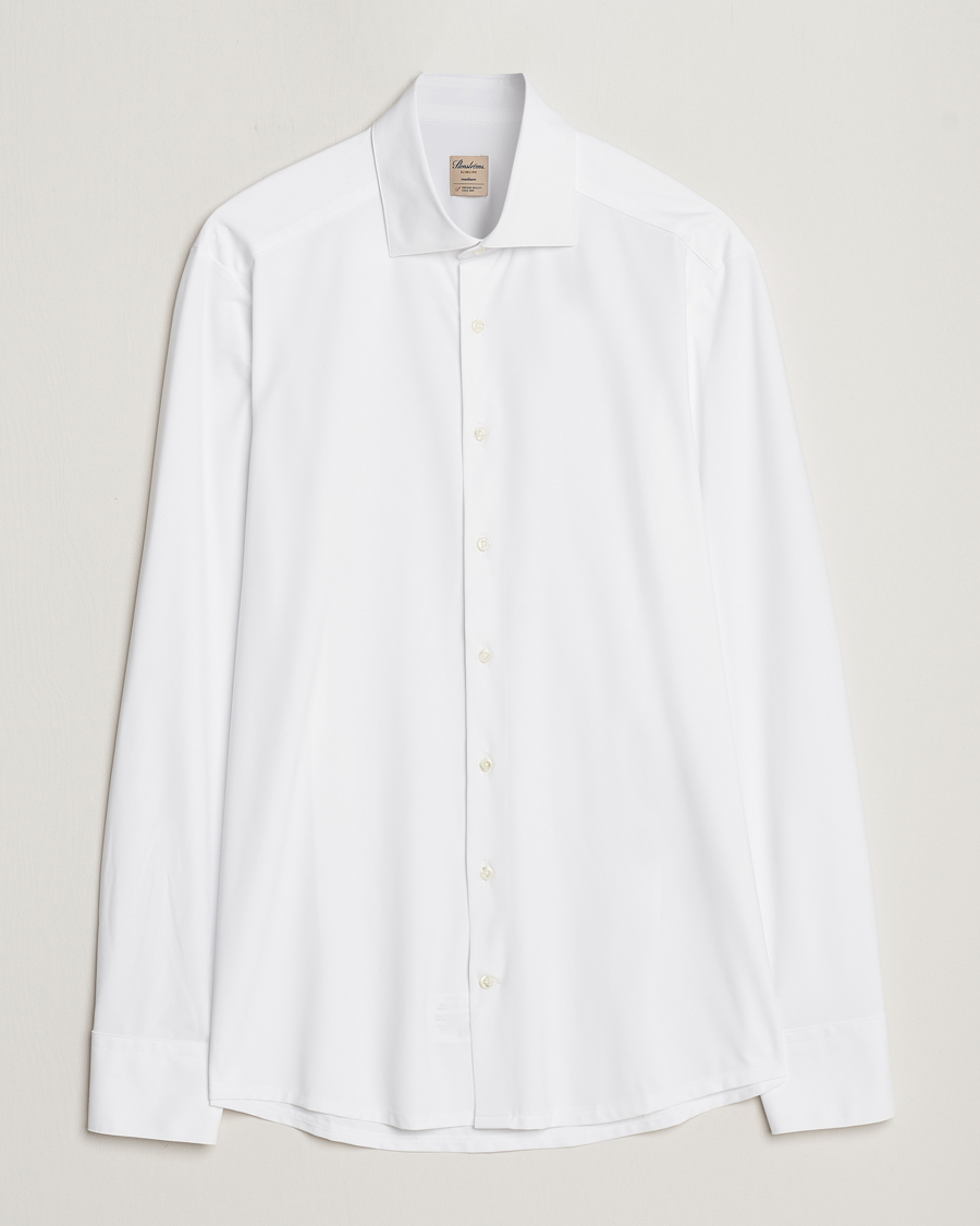 Herre |  | Stenströms | Slimline Cut Away 4-Way Stretch Shirt White