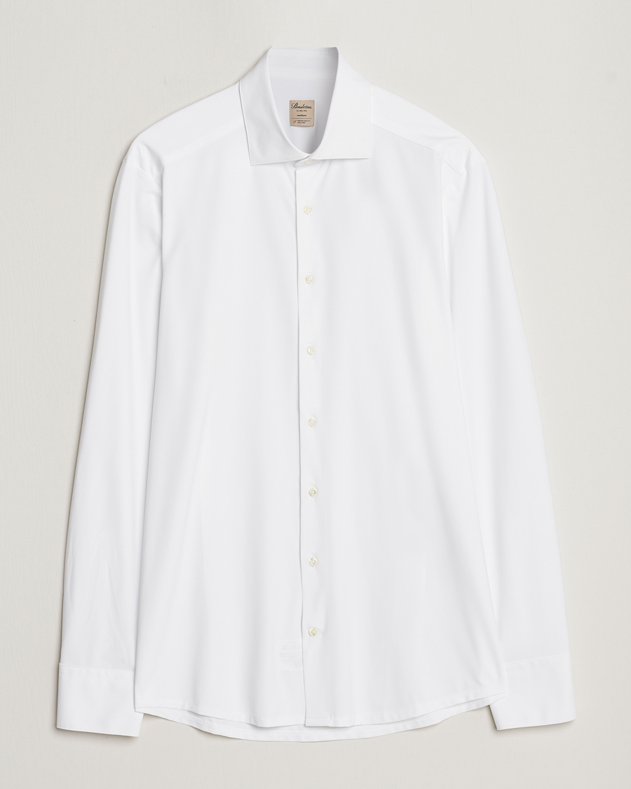 Herre | Skjorter | Stenströms | Slimline Cut Away 4-Way Stretch Shirt White