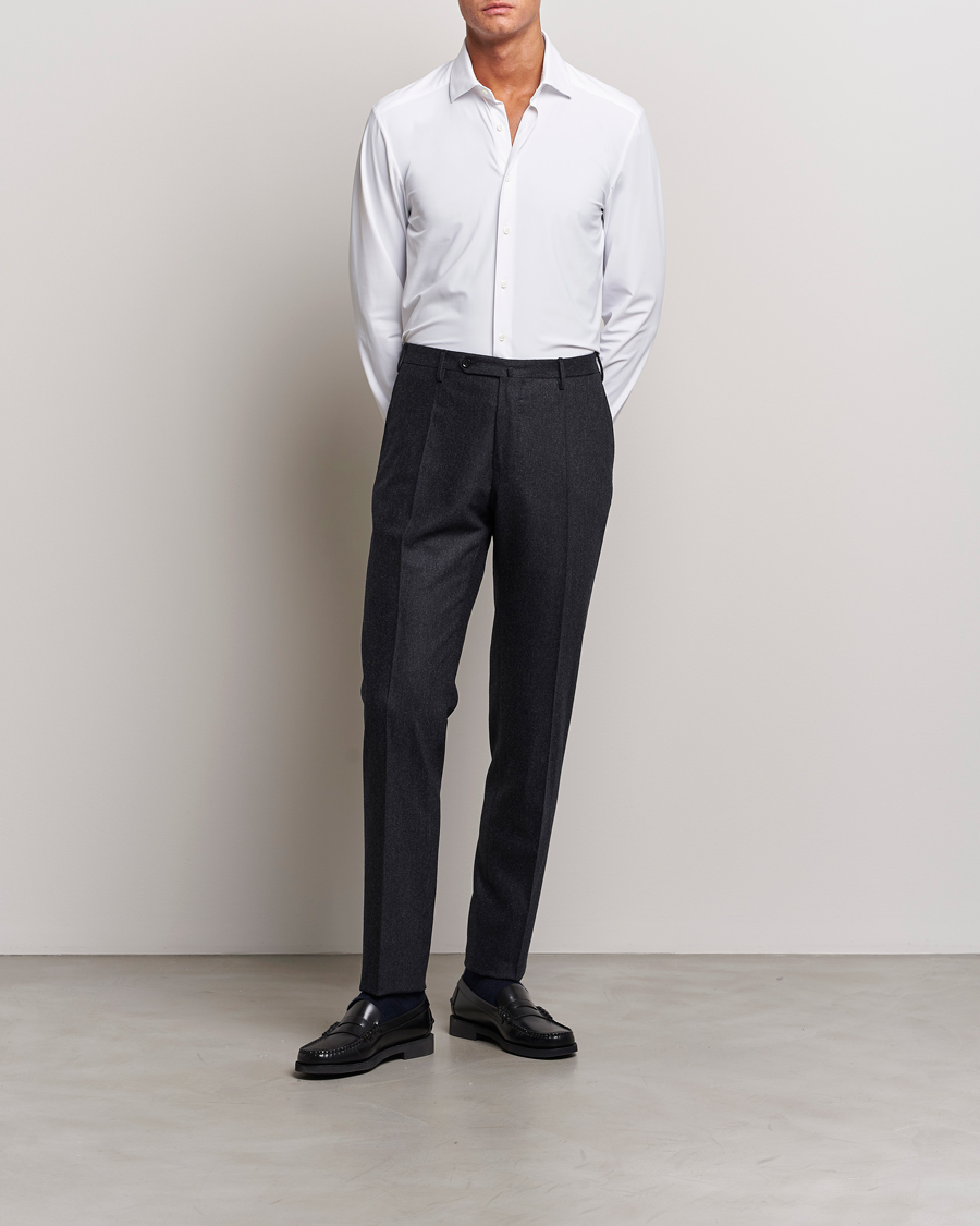 Herre | Skjorter | Stenströms | Slimline Cut Away 4-Way Stretch Shirt White