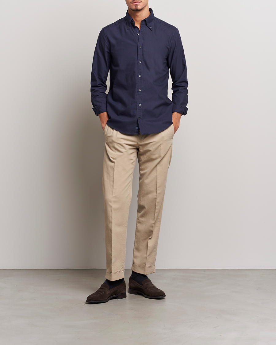 Herre | Skjorter | Stenströms | Slimline Oxford Shirt Navy