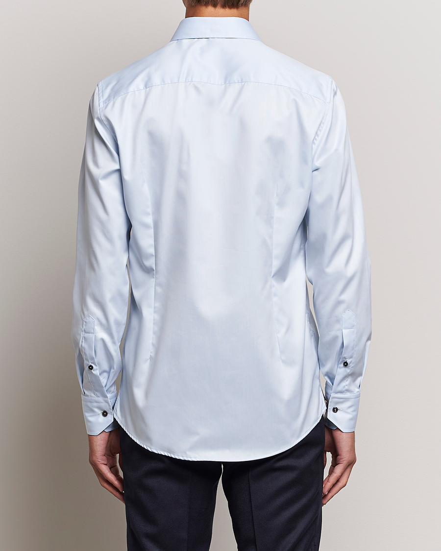 Herre | Skjorter | Stenströms | Slimline Contrast Cut Away Shirt Light Blue