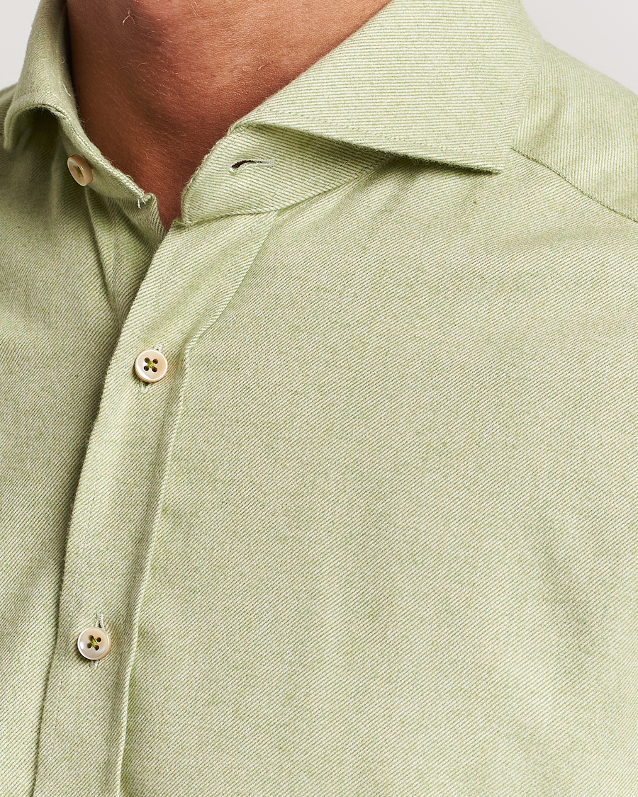 Herre | Skjorter | Stenströms | Slimline Flannel Shirt Green