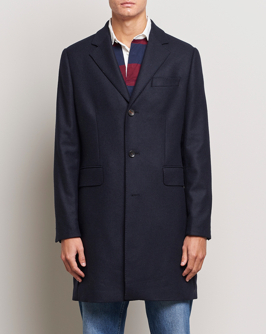 Herre | Jakker | Morris | Wool Coat Navy