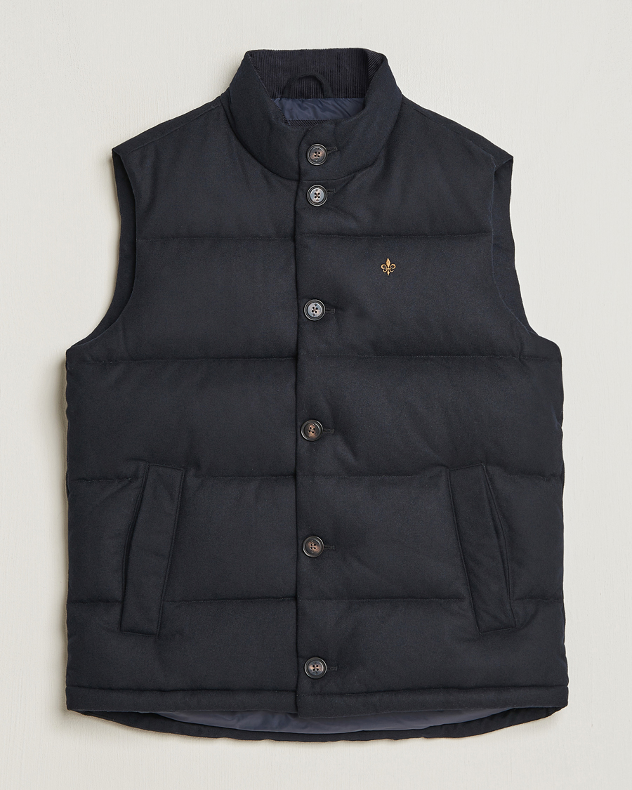 Herre | | Morris | Alston Wool Flanell Vest Blue