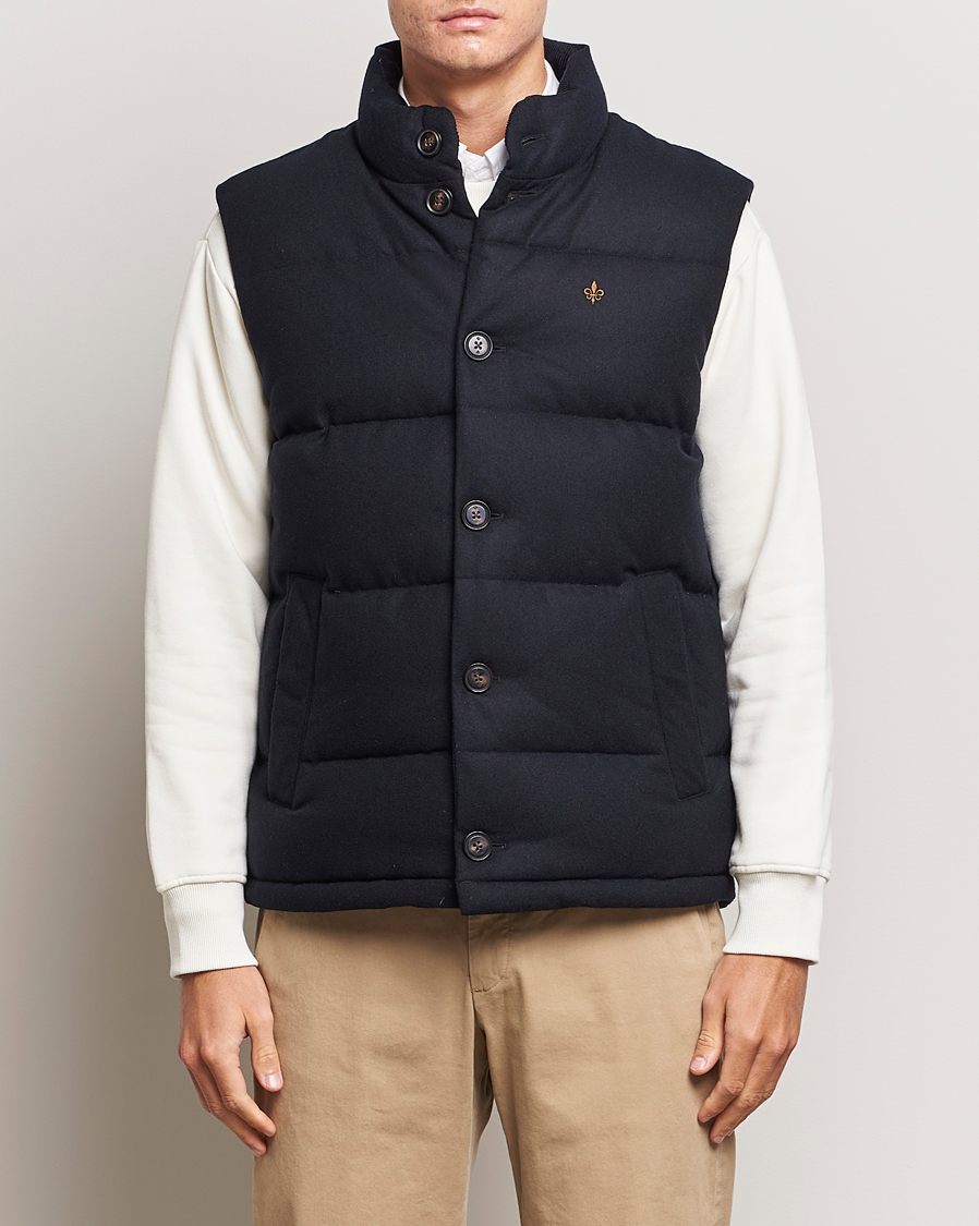 Herre | | Morris | Alston Wool Flanell Vest Blue