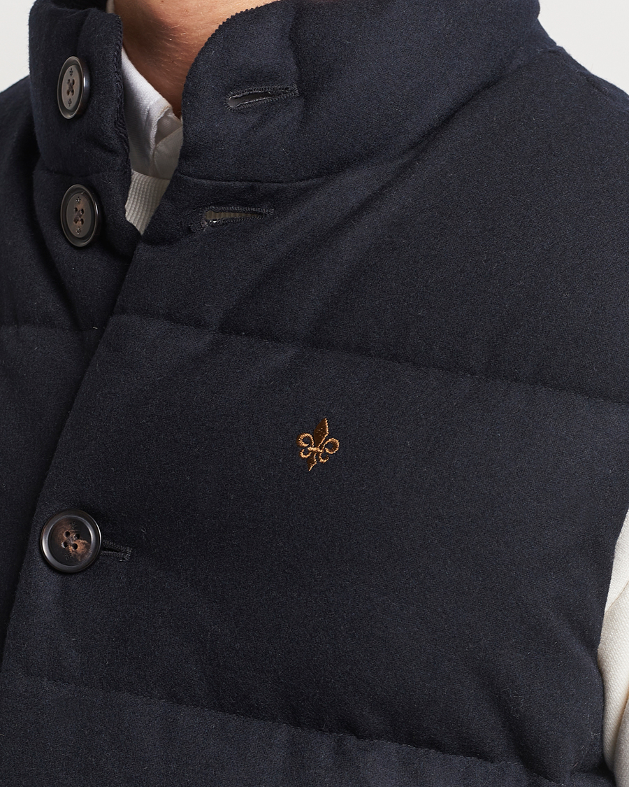 Herre | Jakker | Morris | Alston Wool Flanell Vest Blue
