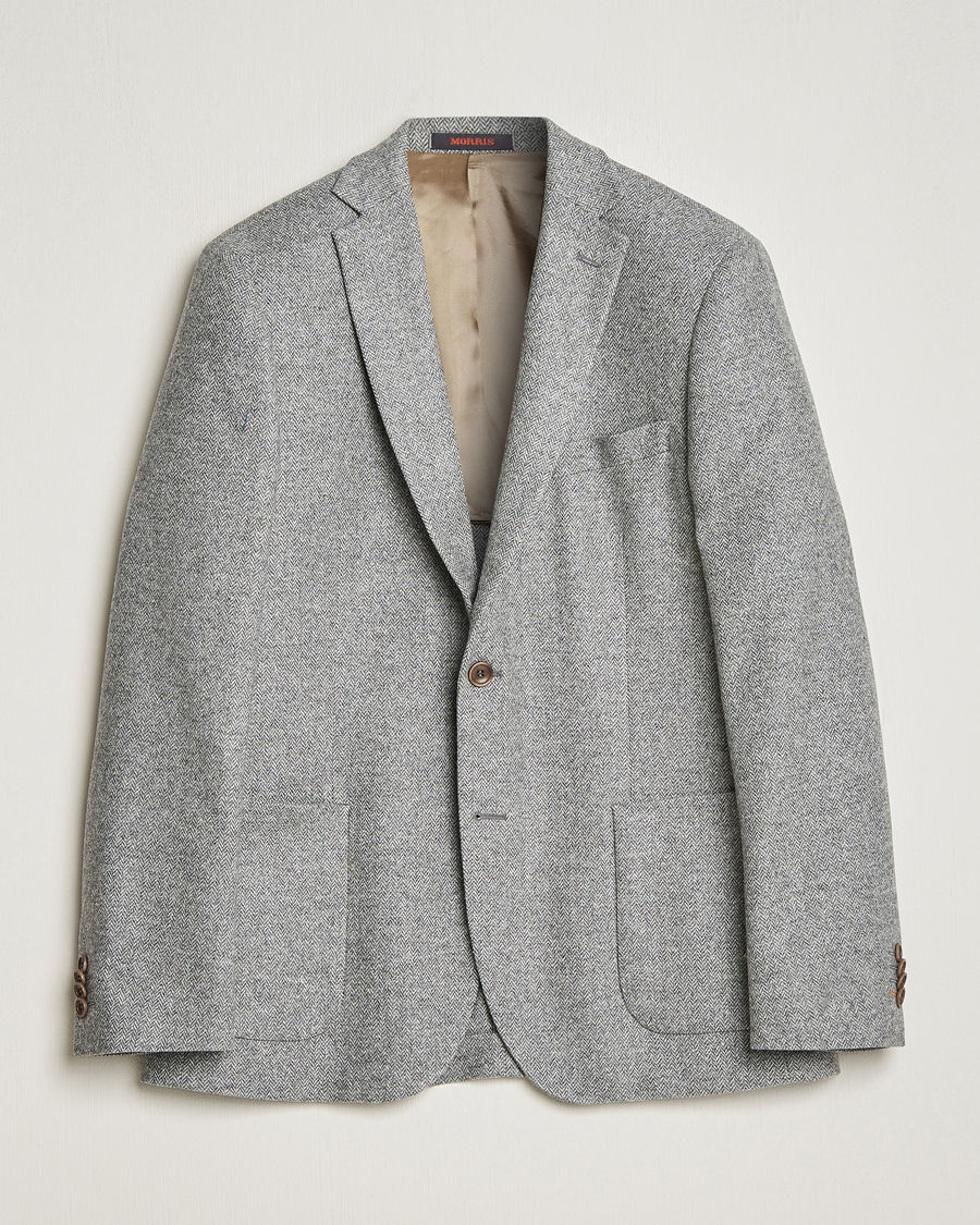 Herre | Dressjakker | Morris | Archie Herringbone Blazer Grey
