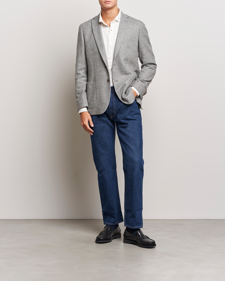 Herre | Dressjakker | Morris | Archie Herringbone Blazer Grey