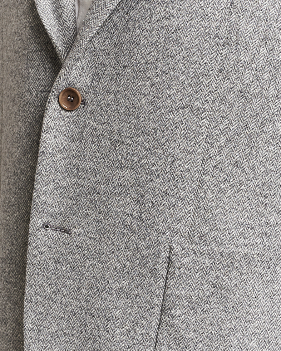Herre | Dressjakker | Morris | Archie Herringbone Blazer Grey