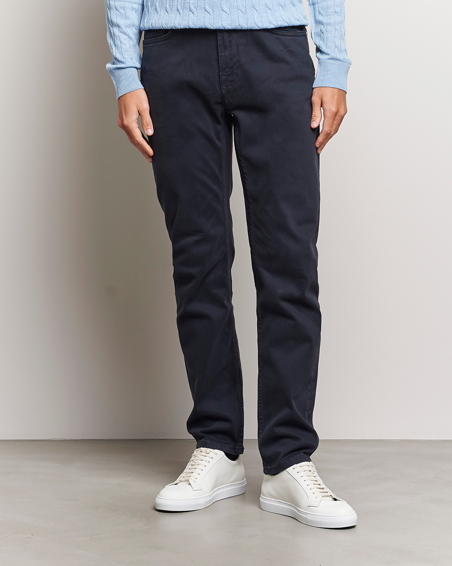 Herre | 40% salg | Morris | James Brushed 5-Pocket Pant Blue