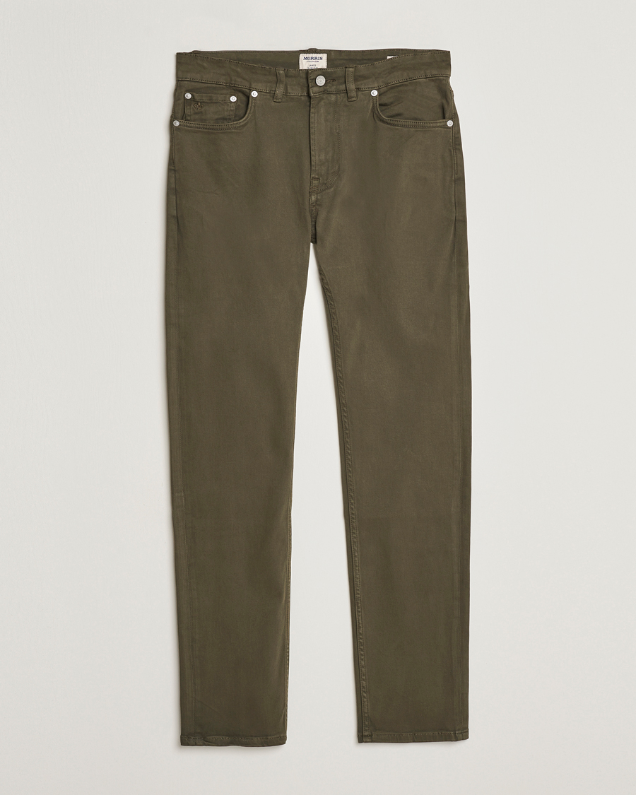 Herre | Bukser | Morris | James Brushed 5-Pocket Pant Olive