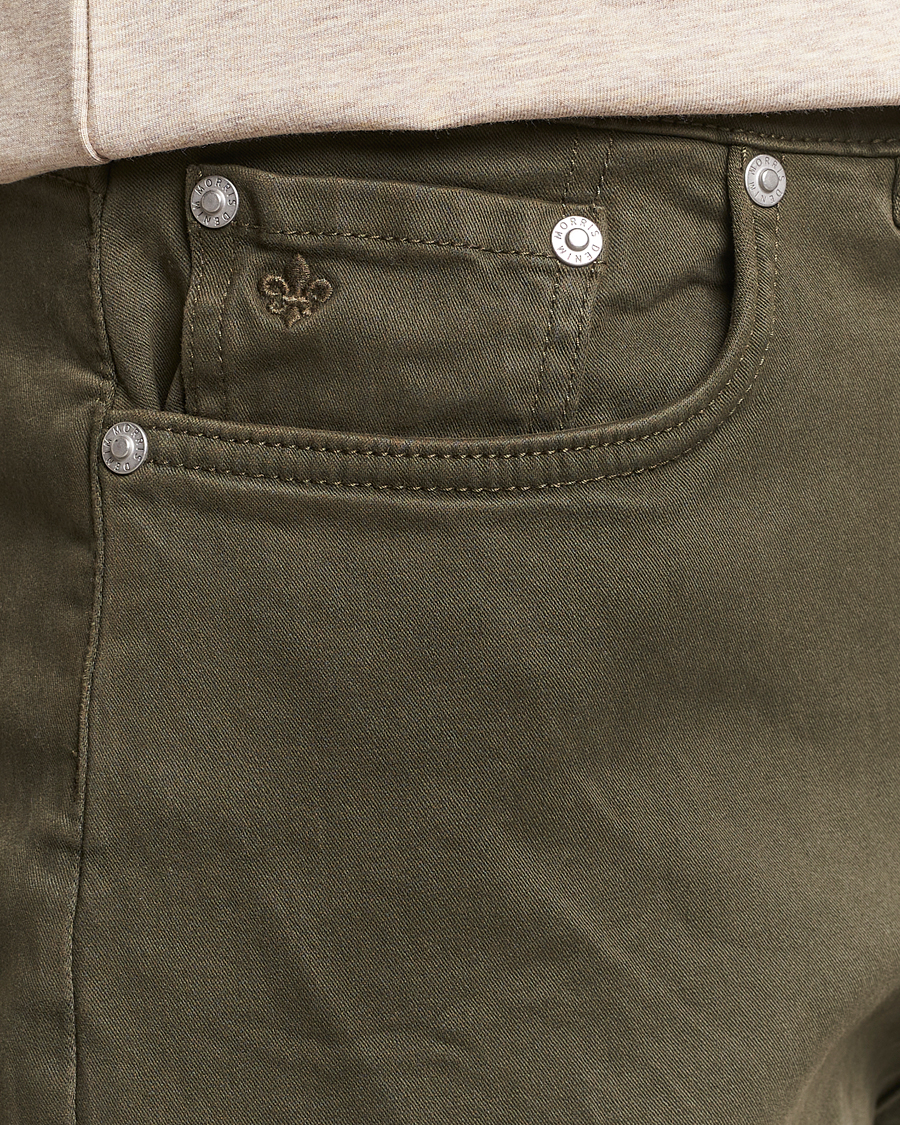 Herre | Bukser | Morris | James Brushed 5-Pocket Pant Olive