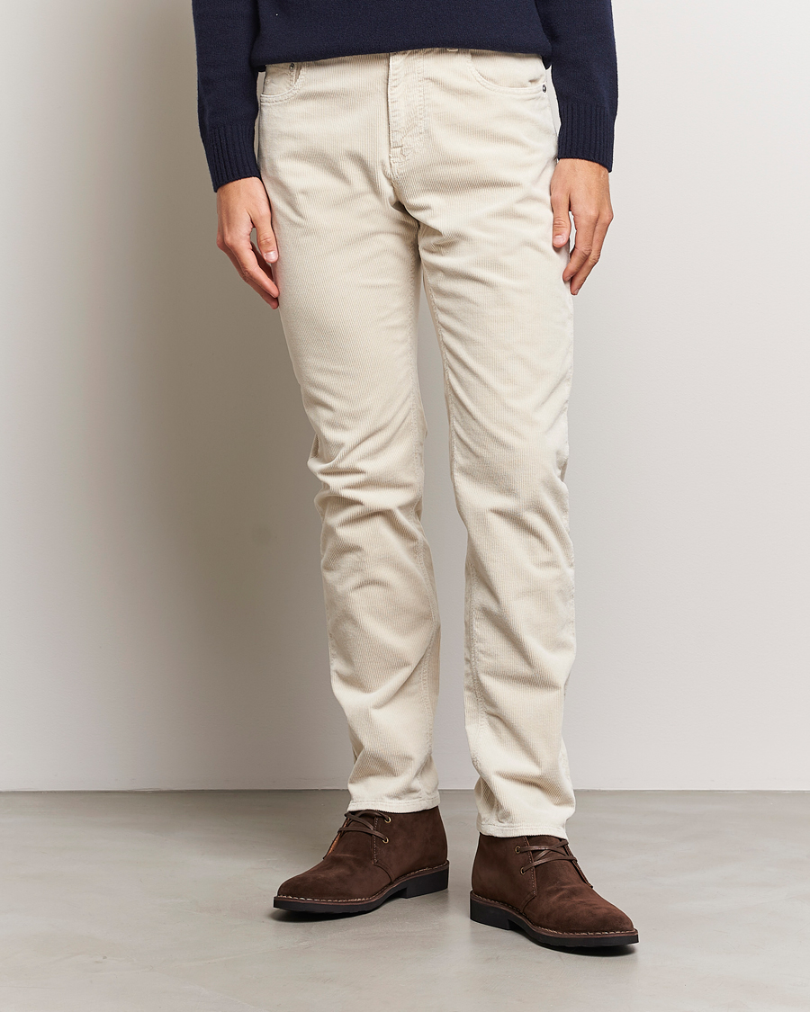 Herre | Bukser | Morris | James Corduroy 5-Pocket Pant Off White