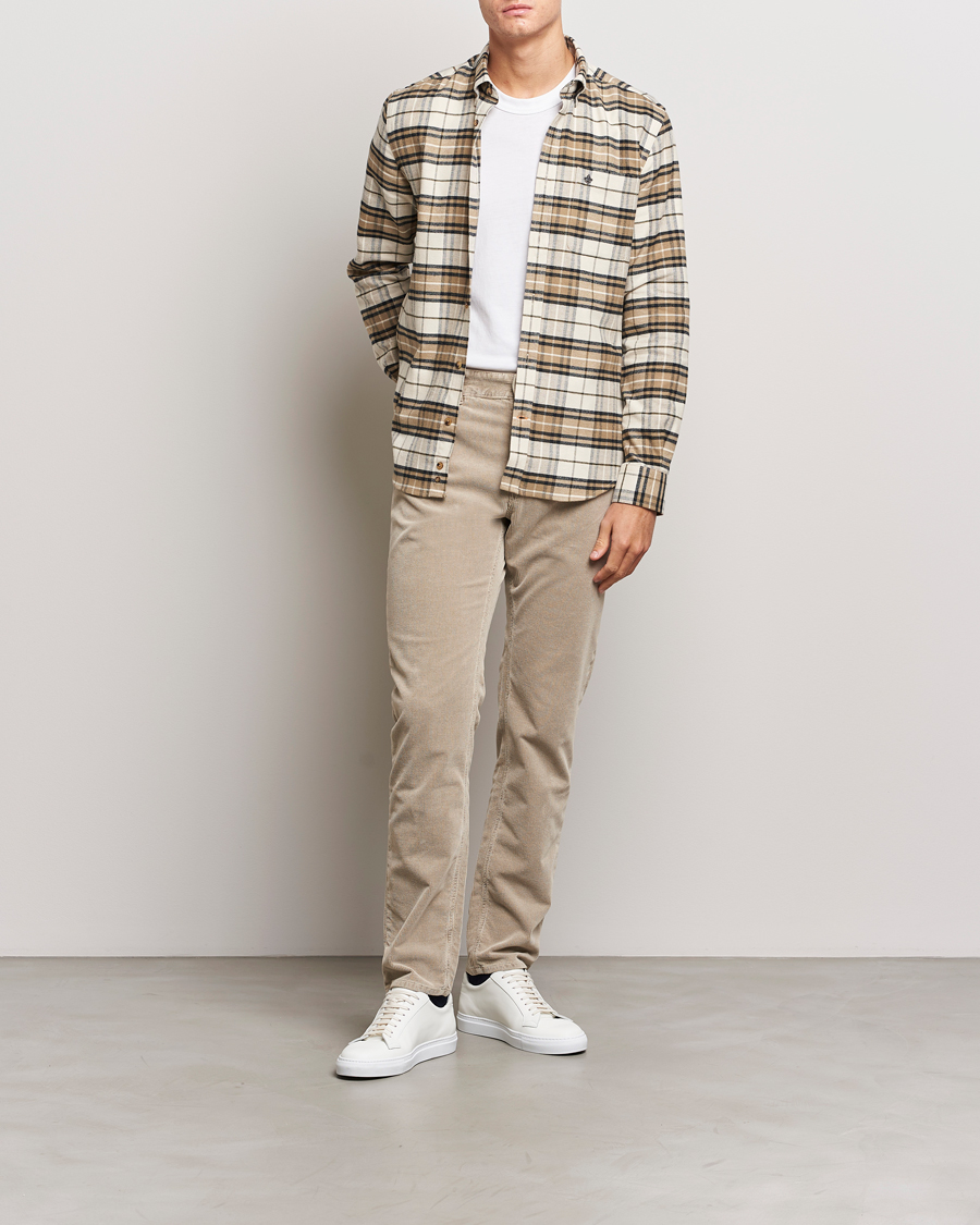 Herre | Skjorter | Morris | Flanell Big Check Shirt Off White