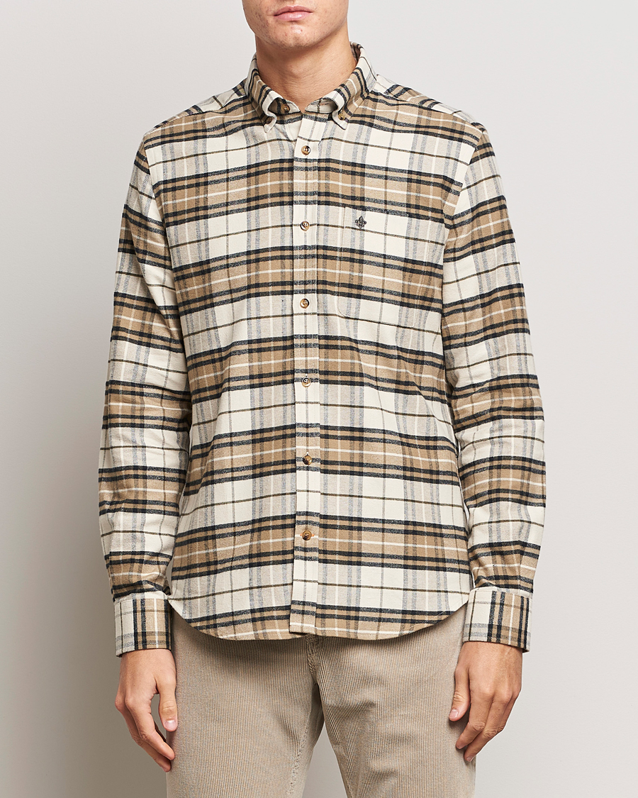 Herre | Casual | Morris | Flanell Big Check Shirt Off White